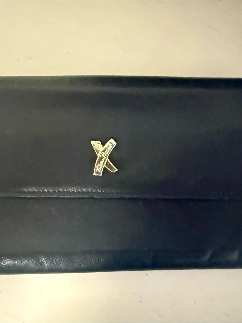 Very Rare Beautiful Vintage HTF Black Leather Paloma Picasso